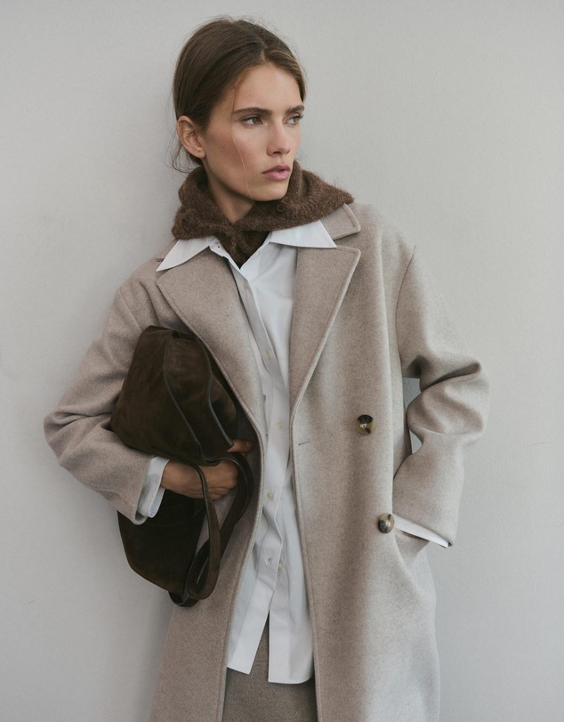 M.N.G - Double-Breasted Midi Coat