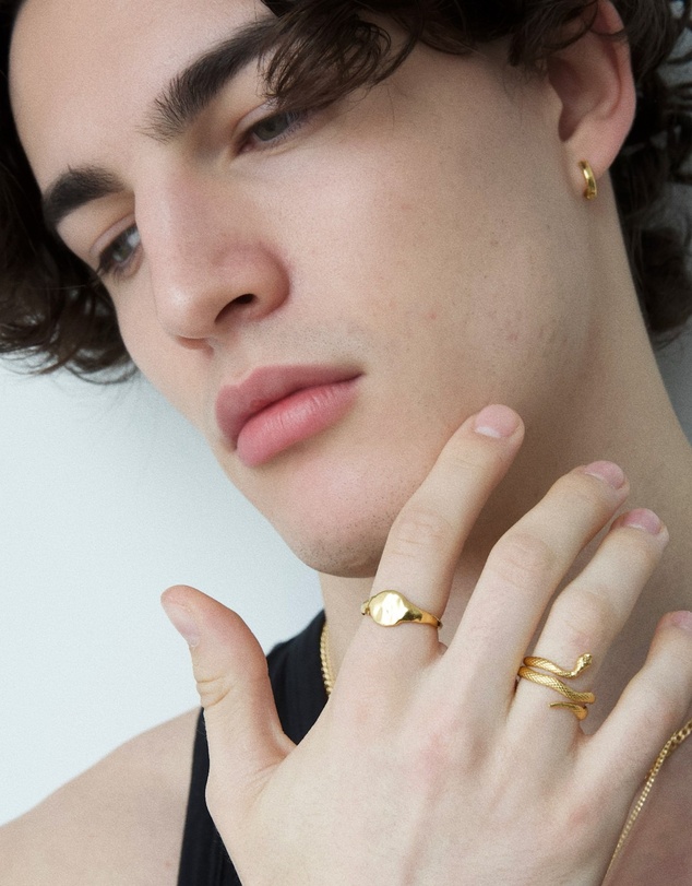 HOUSE OF SLANI - Flat Natura Signet Ring