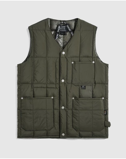TAION - Work V Neck Button Down Vest