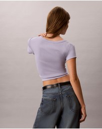 Calvin Klein Jeans - Woven Monogram Logo Slim T-Shirt