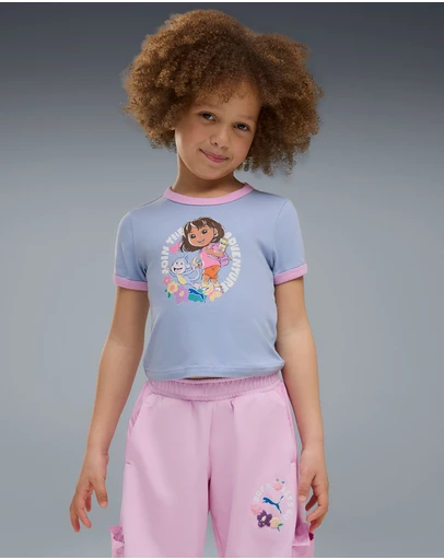 Puma - x DORA THE EXPLORER Slim Ringer Tee - Girls