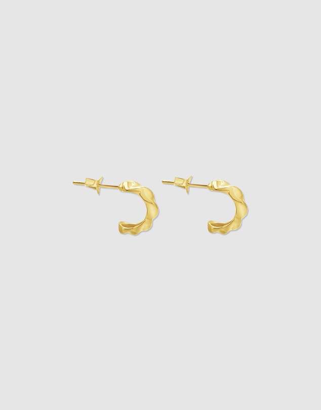 Ichu - Curved Mini Hoops Gold