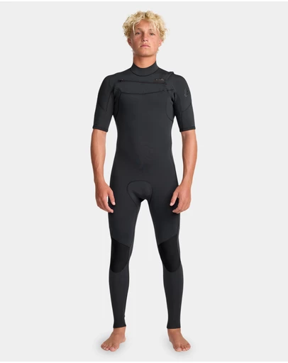 Quiksilver - Mens 2/2 Everyday Sessions Short Sleeve Chest Zip Wetsuit
