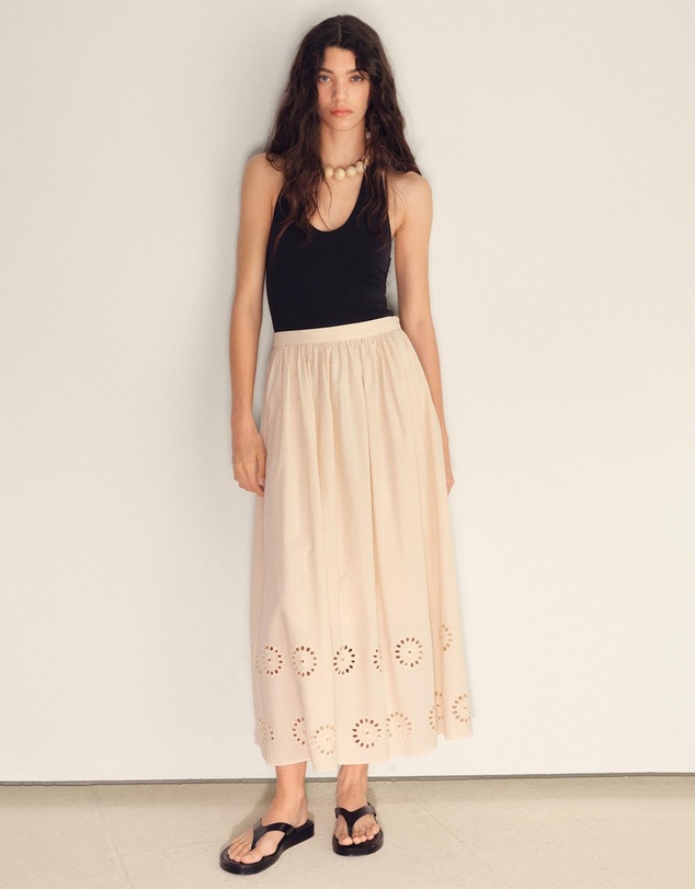 M.N.G - Pipo Embroidered Long Skirt