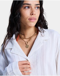 Roxy - Womens Sunset Back Cover Up Shirt