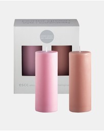 porter green - escc small pillar candle soy-blend unscented candles