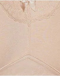 Naturana - Wide Strap Wirefree Cotton Bra with Lace