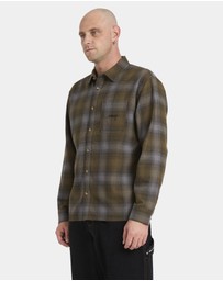 Billabong - Mens Script Long Sleeve Flannel Shirt