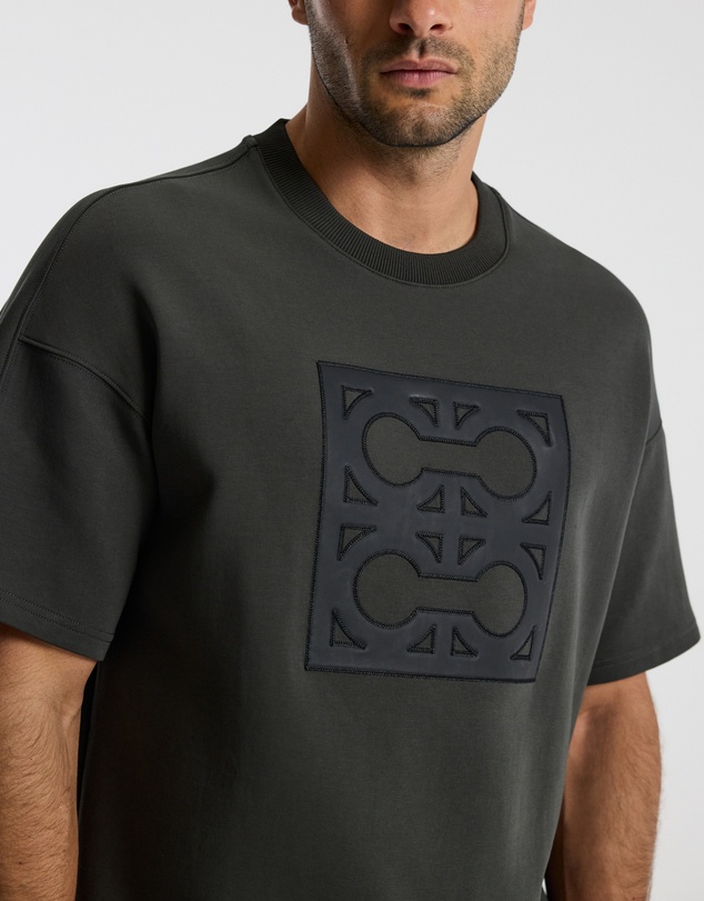 Calibre - Loose Fit Monogram Sweat T-shirt Khaki