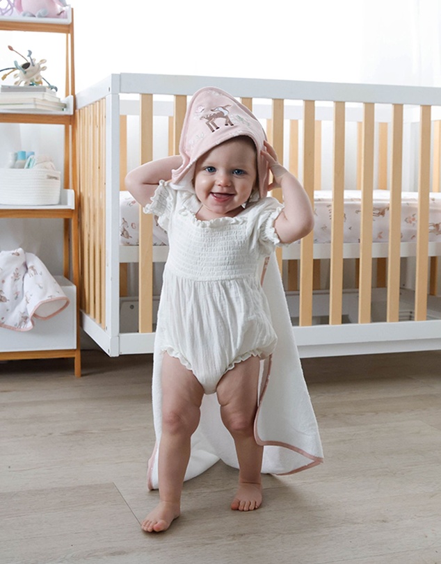 Living Textiles - Organic Hooded Towel - Fawn Fables