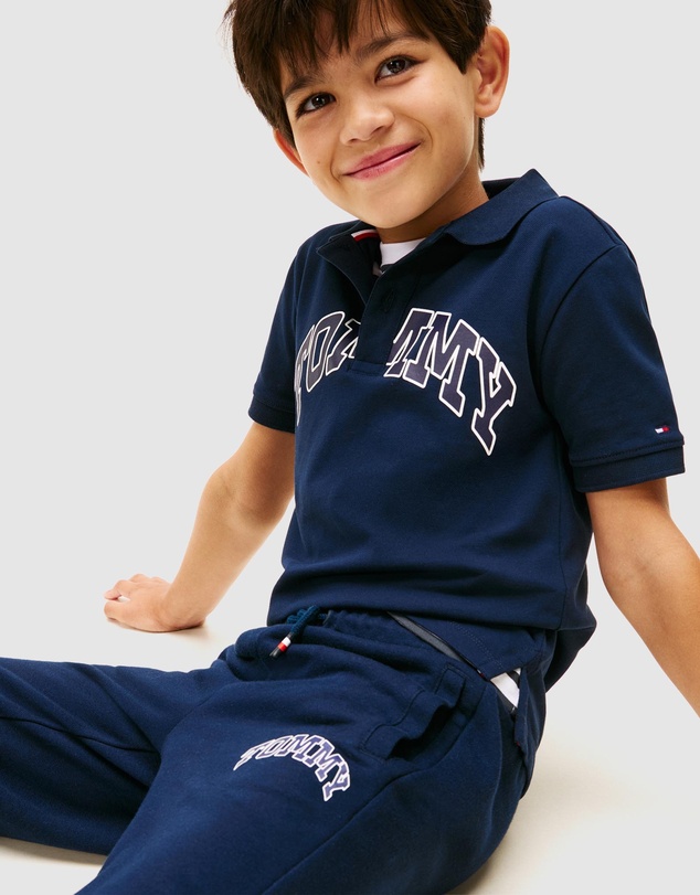 Tommy Hilfiger - Varsity Logo Print Fleece Joggers - Teens