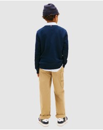 Tommy Hilfiger - Heritage Flag Applique Crew Neck Sweatshirt - Kids