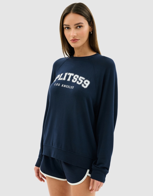 Splits59 - Andie Oversized Fleece Varsity Graphic Sweatshirt