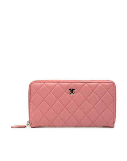 Pre-Loved by Azura Reborn - Pre-Loved Quilted Lambskin Zip Around Long Wallet
