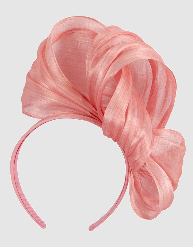 Fillies Collection - Bespoke Coral Bow Racing Fascinator