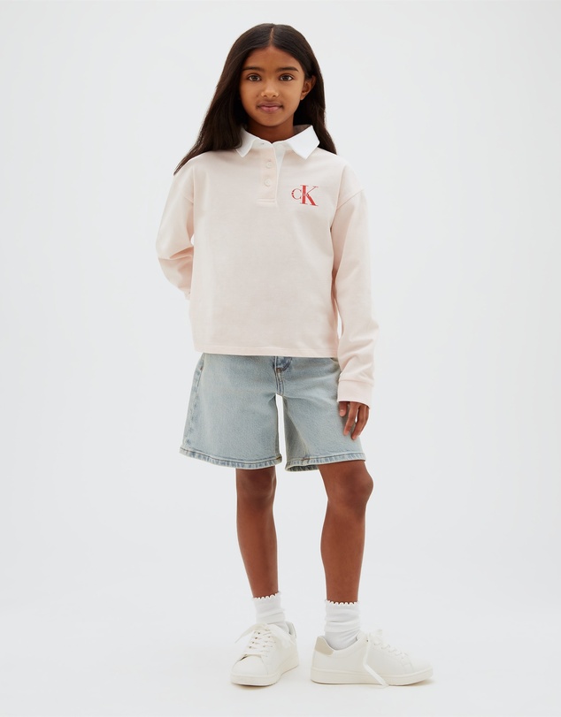 Calvin Klein Jeans - Girls Rugby Monologo Longsleeve Polo