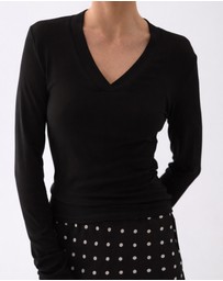 Style Addict - Margaux Deep V Henley Top