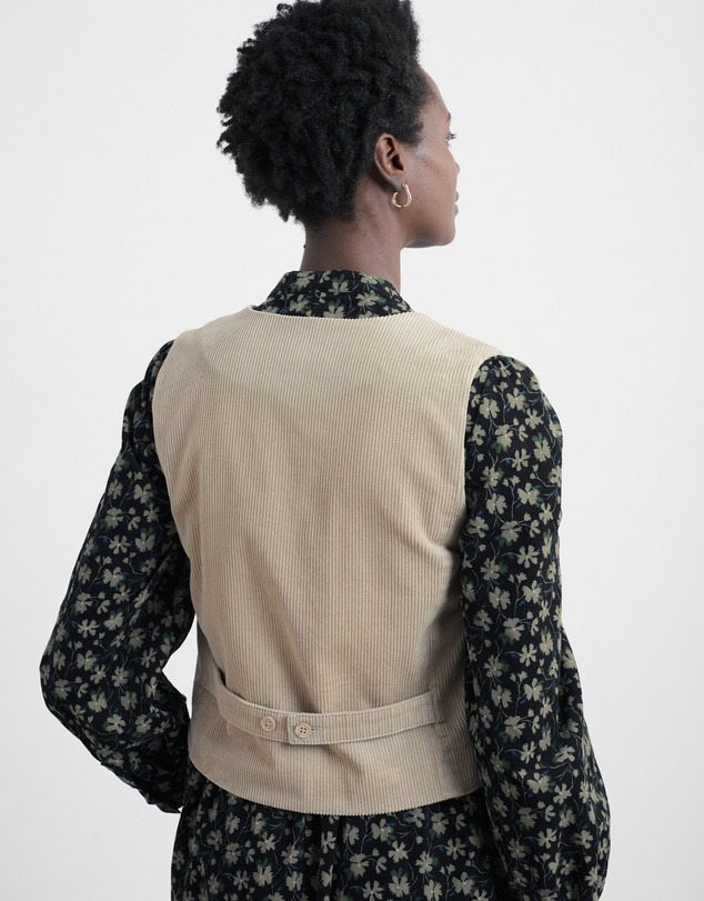 Seasalt - Pinpoint Fitted Corduroy Waistcoat