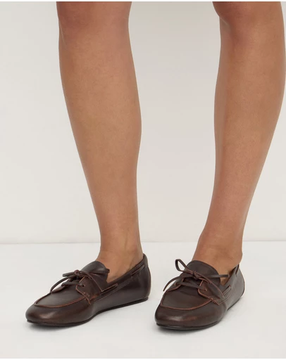 Assembly Label - Devon Leather Boat Shoes - Women's
