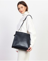 SABEN - Beatrice Shoulder Bag Black Croc