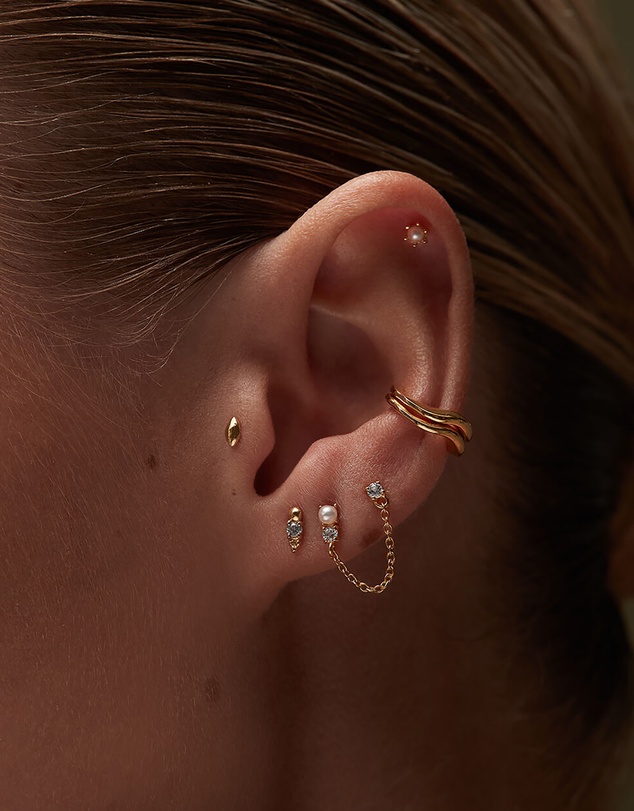 Kirstin Ash - Pearl Topaz Double Earrings