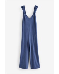 NEXT - 100% Cotton Jersey Wide Leg V-Neck Jumpsuit