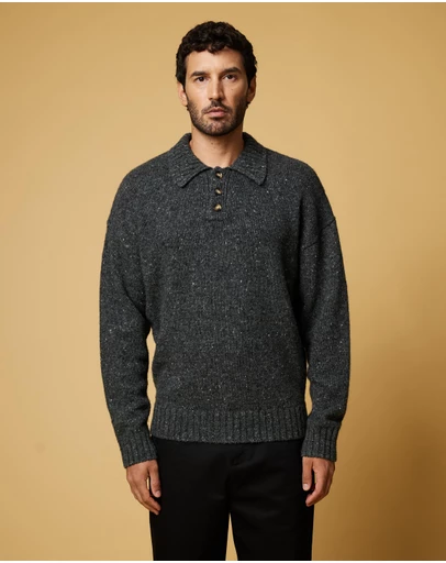 AERE - Wool Blend Knitted Polo