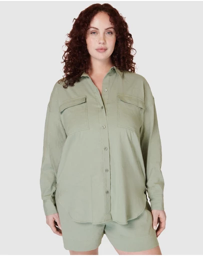Sweaty Betty - Summer Stretch Linen Utility Shirt