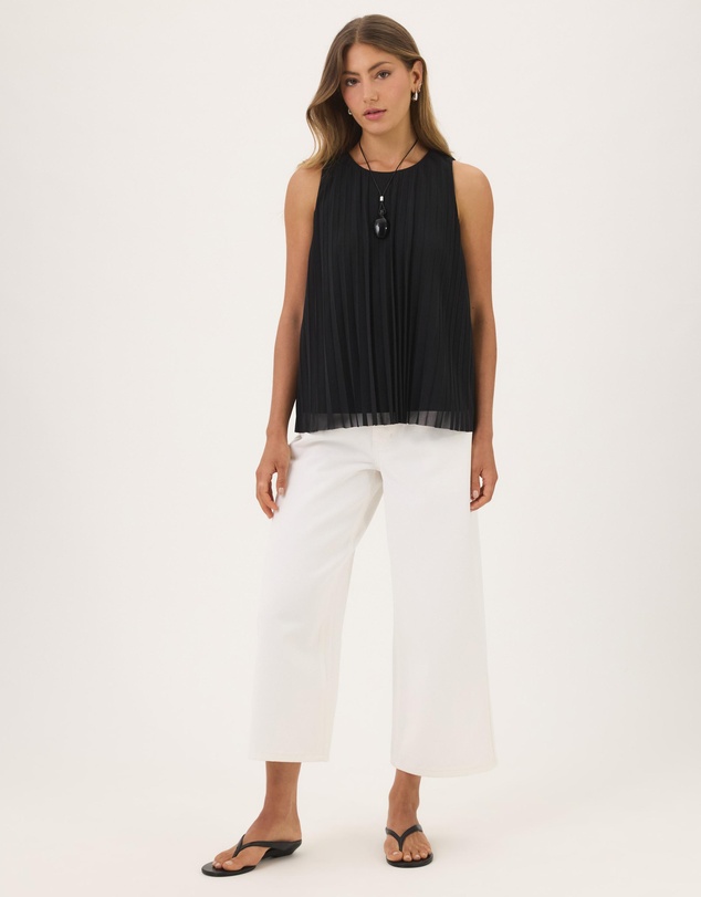 Atmos&Here - Bella Pleated Mesh Swing Top