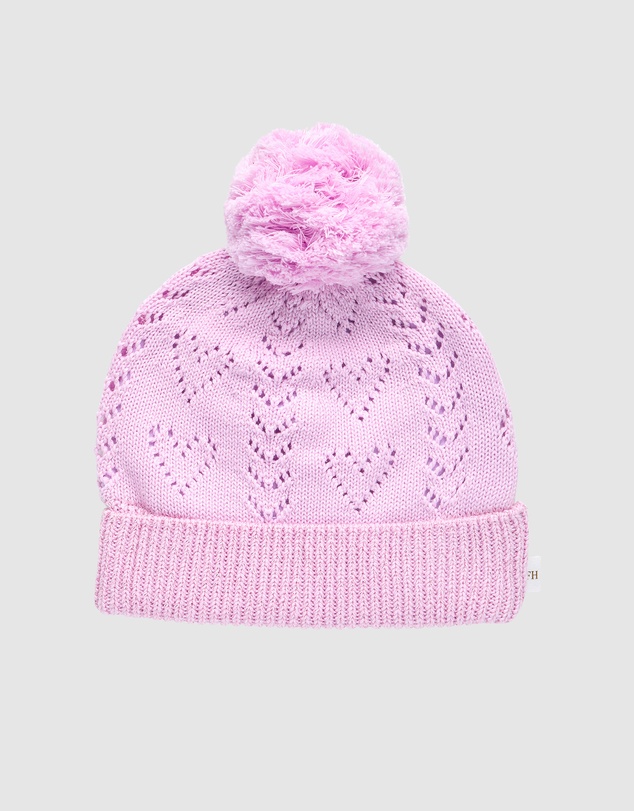 Fleur Harris - 'Days of Enchantment' Heart Beanie in Lilac