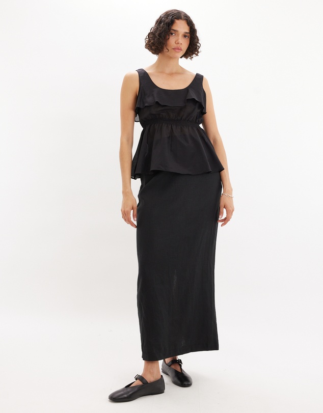 Amelius - Lorena Peplum Ruffle Top