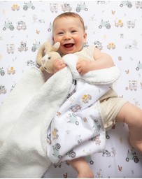 Living Textiles - Sherpa Blanket - Tractor Ride