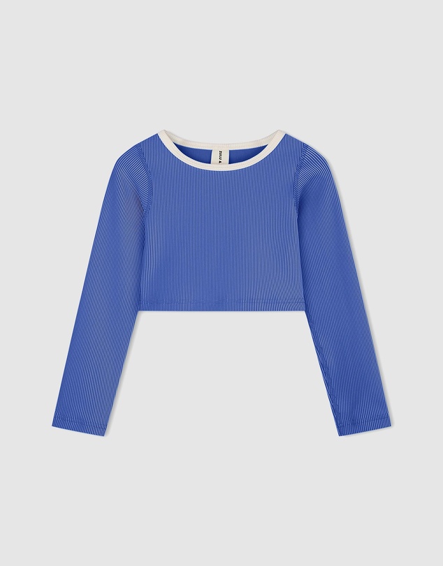 Zulu & Zephyr Mini - Mini Stripe Crop Rashie - Kids-Teens