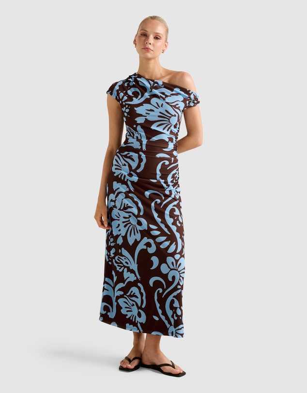 Forever New - Paris Draped Mesh Midi Dress