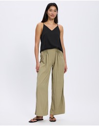 Mossée - Olivia Pleated Wide Leg Pants