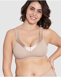 Naturana - Moulded Soft Cup Wirefree Bra With Satin Trim