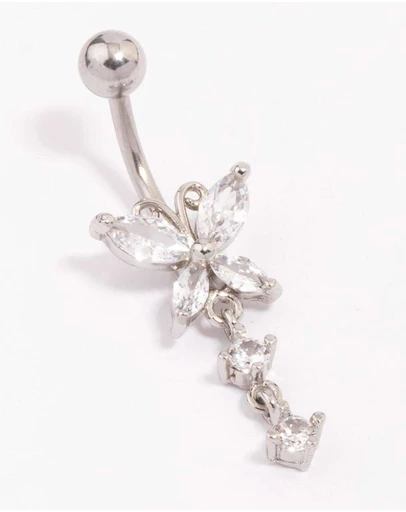 Lovisa - Surgical Steel Butterfly Double Drop Belly Piercing