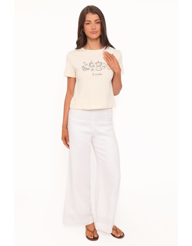 Petal & Pup - Camelia Graphic Tee - Cream