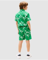 Tommy Hilfiger - Floral Print Poplin Shorts - Kids