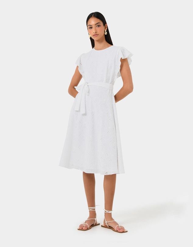 Forcast - Kavya Tie-Waist Cotton Dress