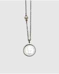 Von Treskow - Threepence Coin Necklace with Pearl