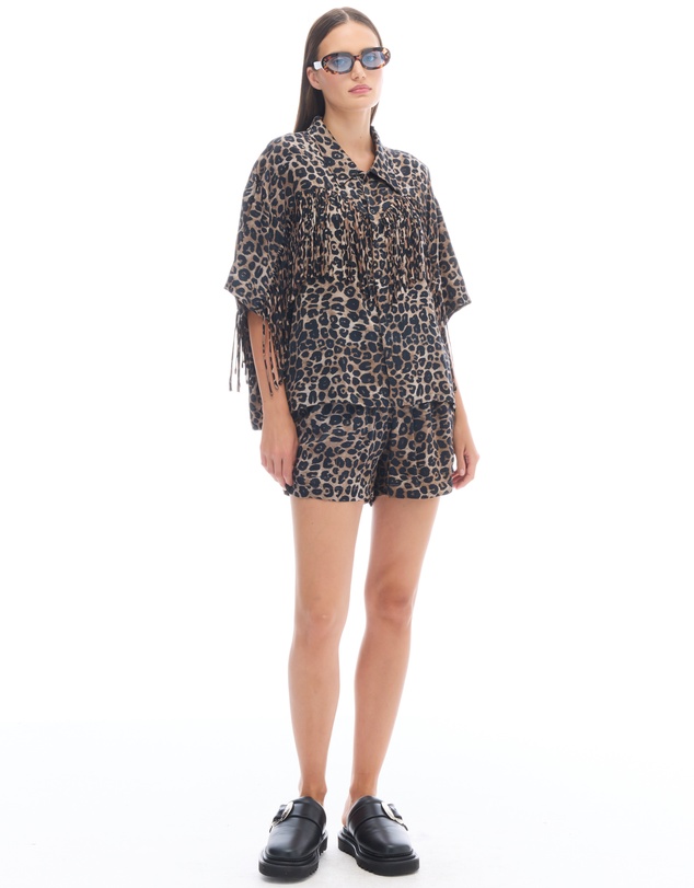 THE TALES - Ibiza Animal Fringed Shirt