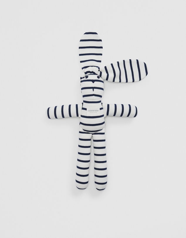Country Road - Organically Grown Cotton Stripe Rib Bunny