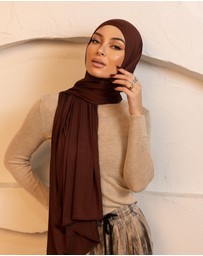 Mod Squad - Luxe Jersey Hijab- Chocolate