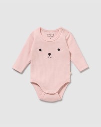 Wilson & Frenchy - Organic Rib Long Sleeved Bodysuit - Babies
