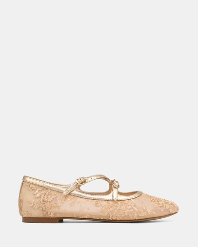 Wittner - Dotty Lace Mesh Textile Ballet Flats