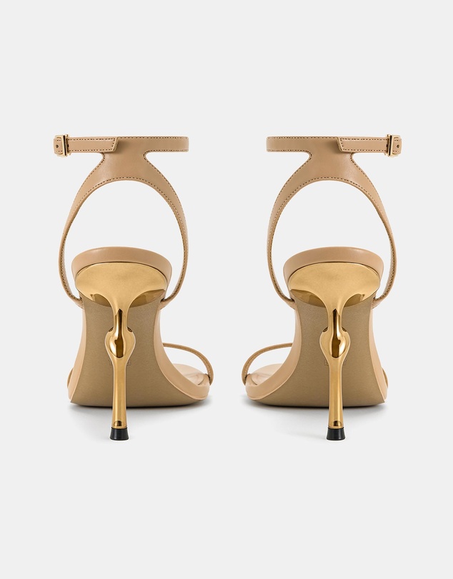 JW PEI - Alivia Gold Metal Heel Sandals