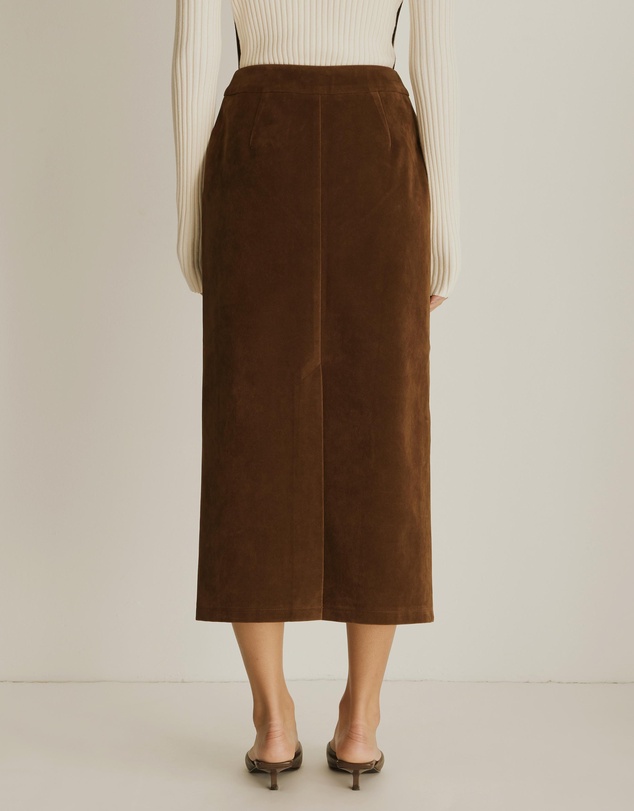 Atmos&Here - Lily Suede Midi Skirt