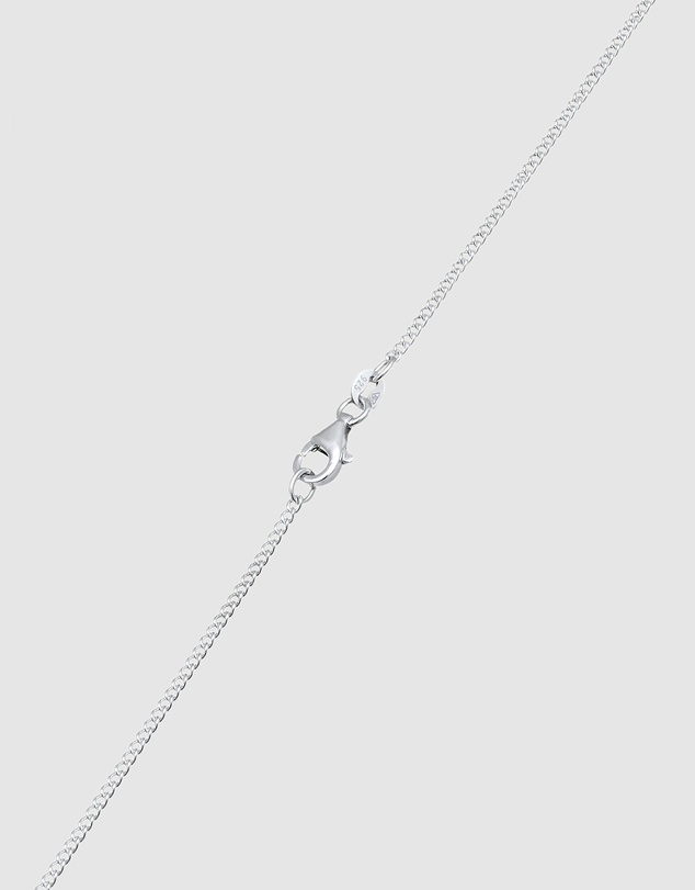 Kuzzoi - ICONIC EXCLUSIVE - Long Necklace with Evil Eye Pendant in Oxidised 925 Sterling Silver