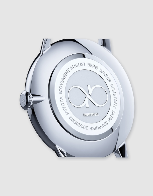 August Berg - Serenity Link 40mm Deep Blue Silver Watch